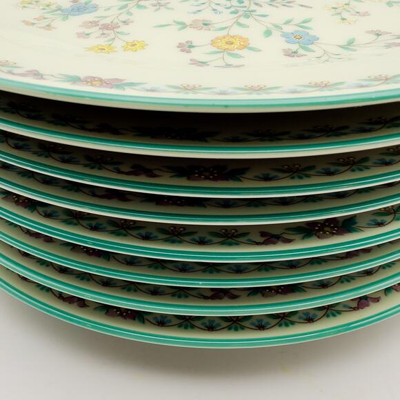 Vintage Noritake Japan Paradise Green 8223 W80 Set of 8 Bread and Butter Plates - Picture 11 of 11